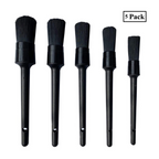 5PC Car Detailing Brush Kit — Boar Hair Interior & Wheel Cleaning Set