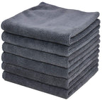 Premium Microfiber Cleaning Cloths — 6-Pack for Car & Home Detailing
